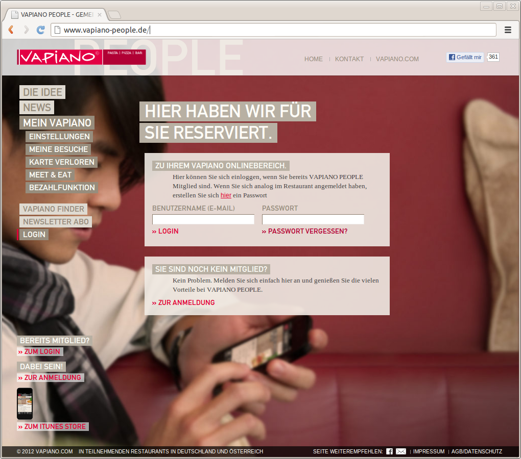 Vapiano People (OpenCms)