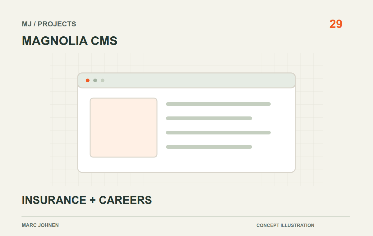 Project illustration: Magnolia: insurance portal and recruiting integration